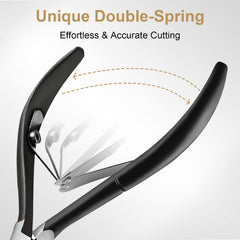 Easkep dual-end cuticle pusher demonstrates efficient removal around nails