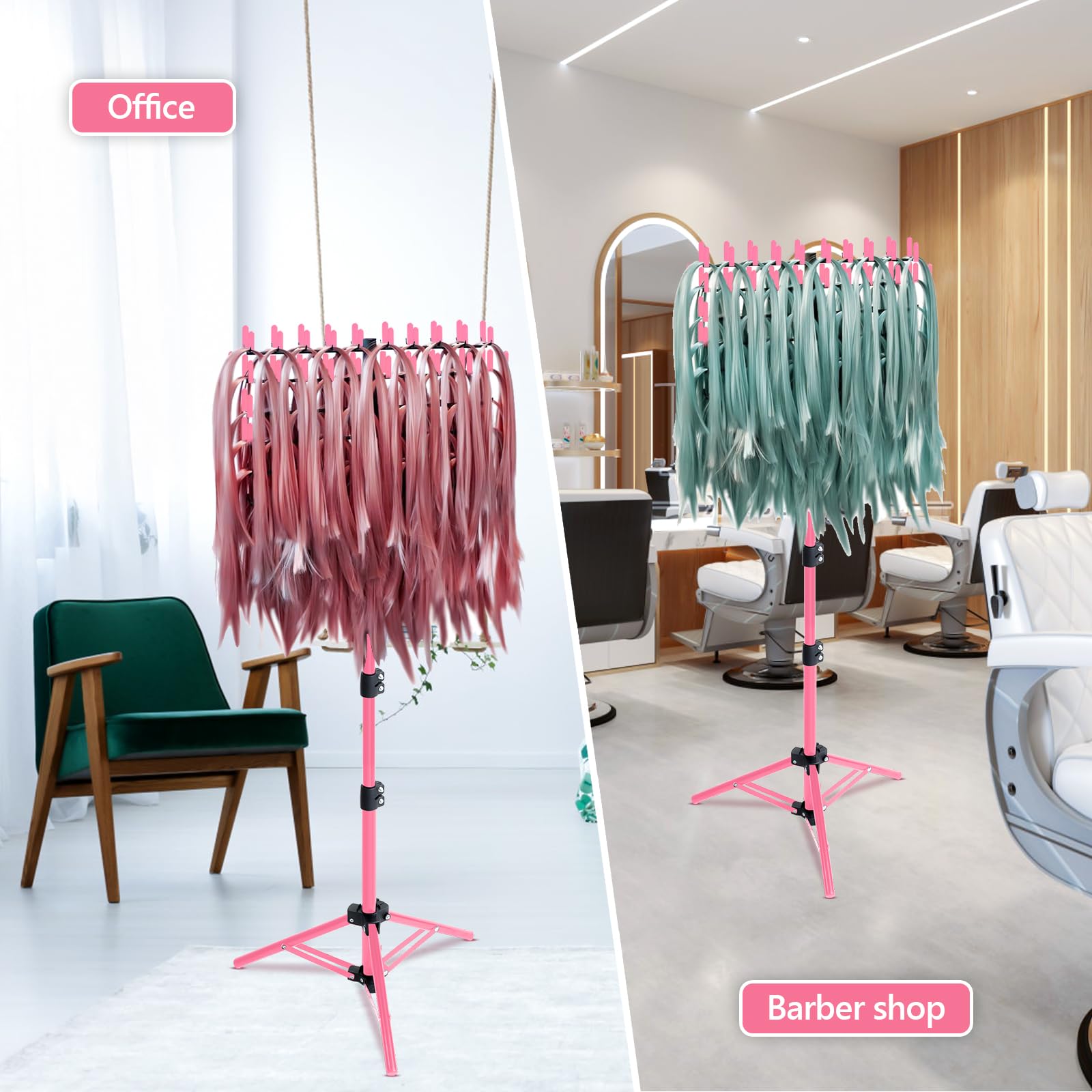 Eastdone rack's stable base supports even weight while organizing combs and clips.