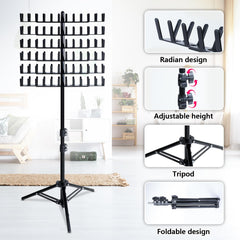Eastdone braiding rack foldable base emphasizes space-saving design for easy transport.