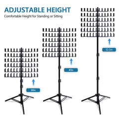 Eastdone braiding rack height adjustable demonstrates flexible weaving height for comfortable braiding.