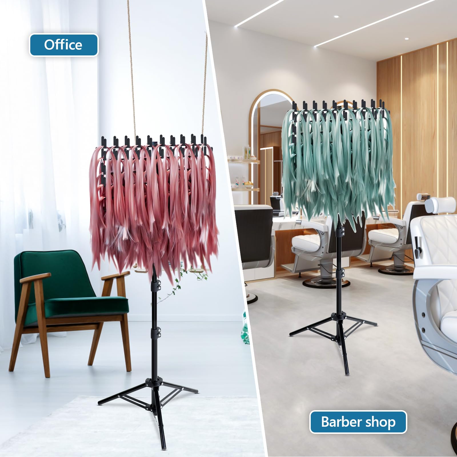 Eastdone braiding rack vertical storage demonstrates efficient use of workspace and accessories organization.