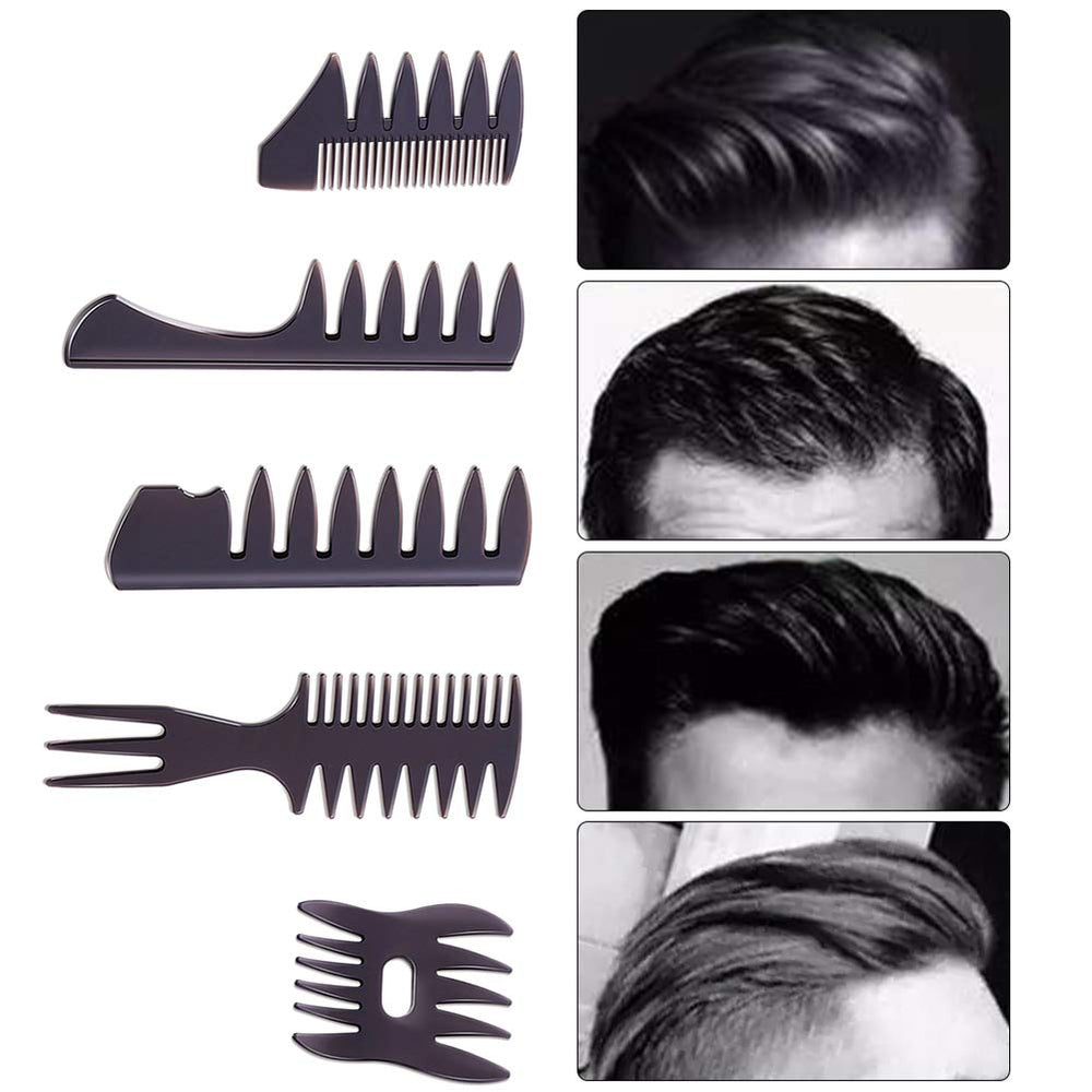 EastyGold long-handle wide-tooth comb held, featuring comfortable grip for precise styling.