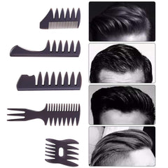 EastyGold long-handle wide-tooth comb held, featuring comfortable grip for precise styling.