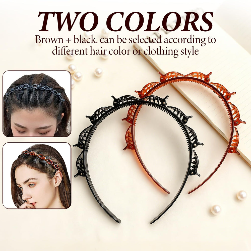 4 Pcs Bangs Hairstyle Hairpin Headband enables easy DIY styling for all hair types.