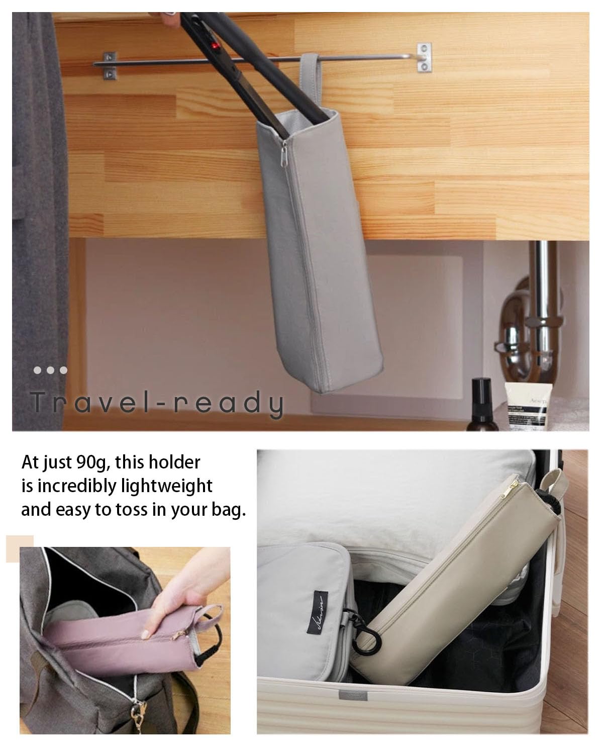 Easy-U complete-hairstyling-solution keeps tools organized at home or on the go.