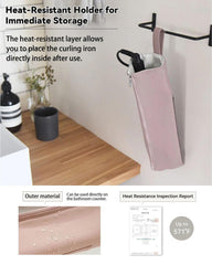 Easy-U hot iron holder with water-resistant nylon exterior stays durable for travel.