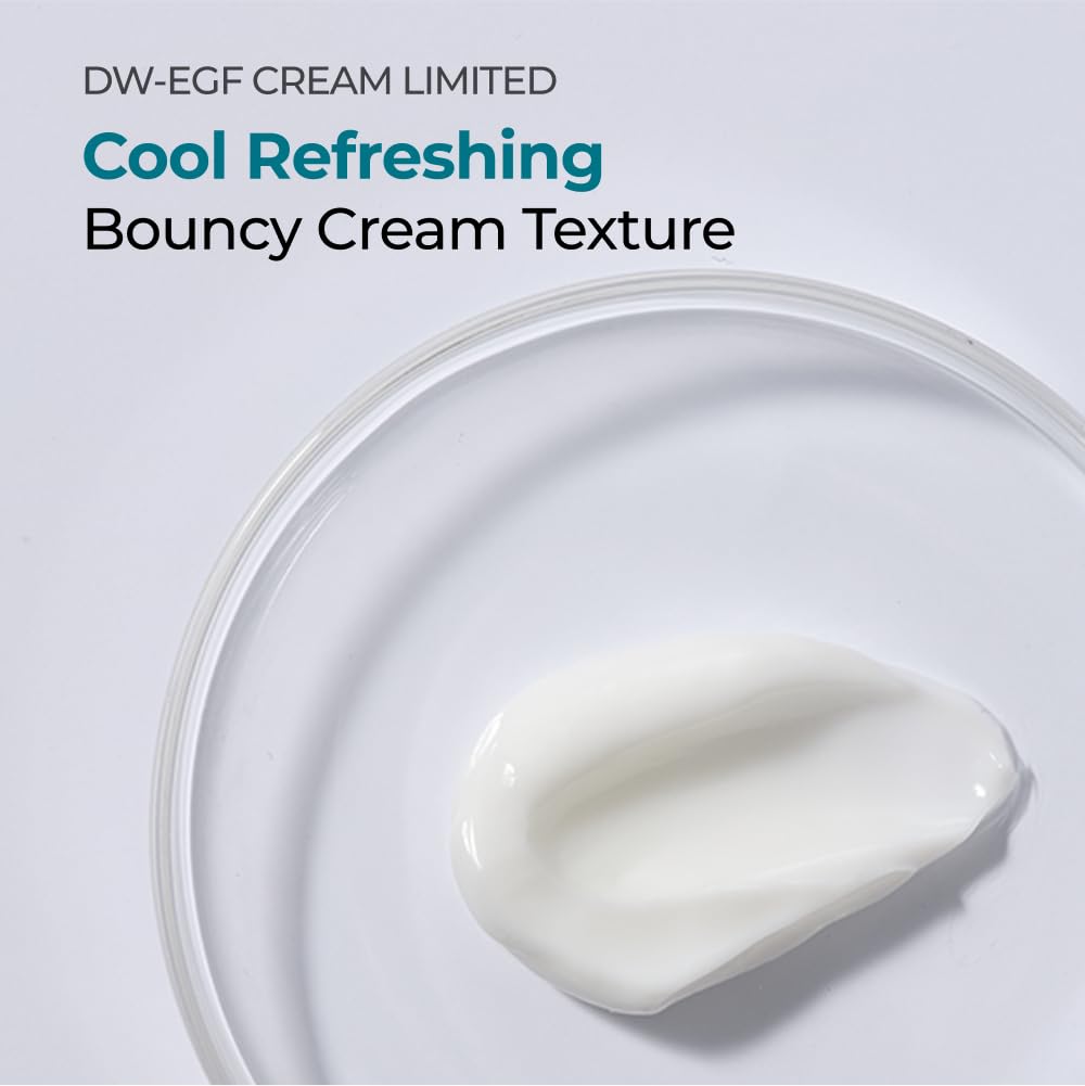 EASYDEW DW-EGF Cream night routine shot suggests luxury skincare.