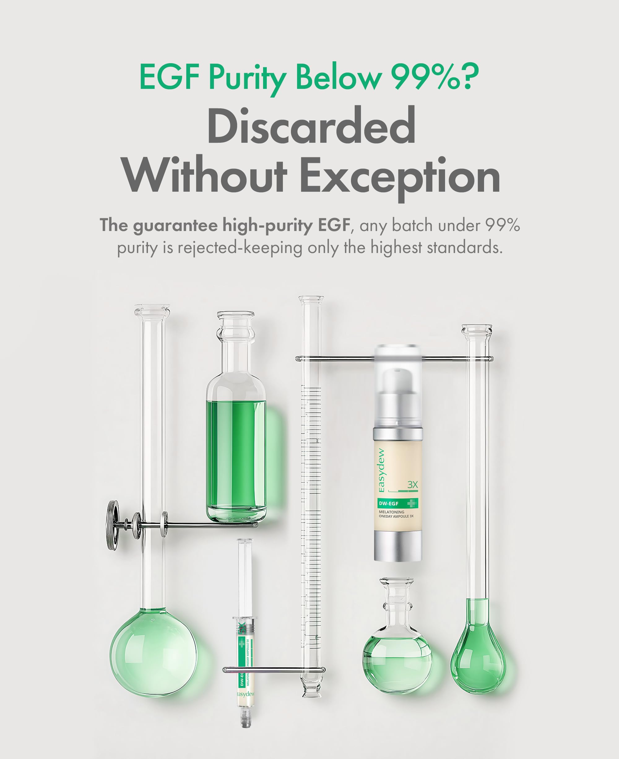 Easydew DW-EGF Melatoning Ampoule being gently applied to skin