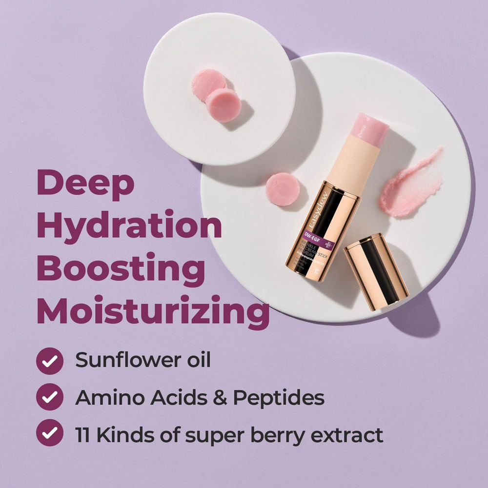 EASYDEW Eye Stick amino acids and peptides support skin resilience.