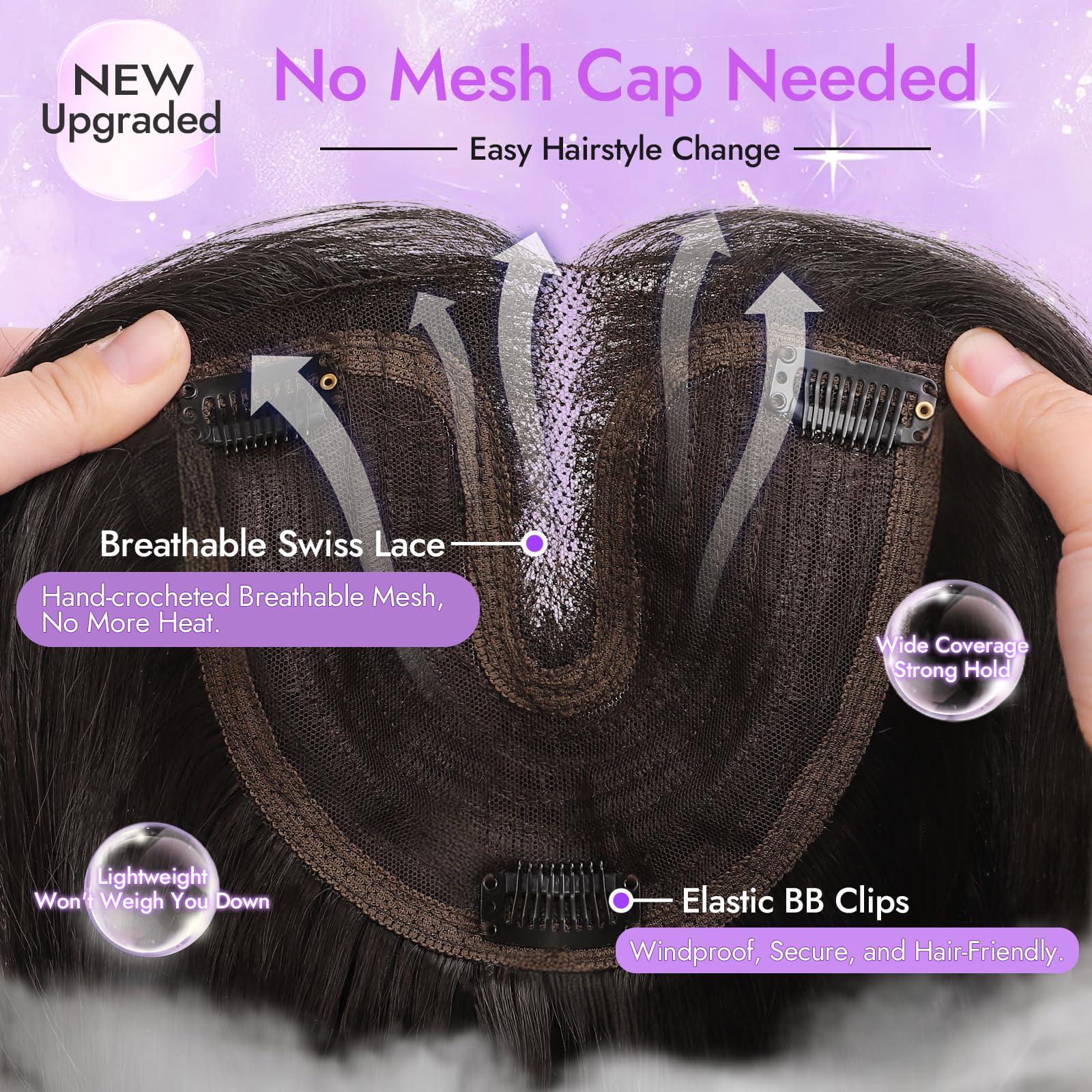 Eawwii 24inch-topper-wispy-bangs highlights long, voluminous look for special occasions.