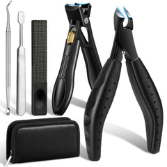 Eaxun 5in1 nail clipper set with catcher for mess-free pedicures