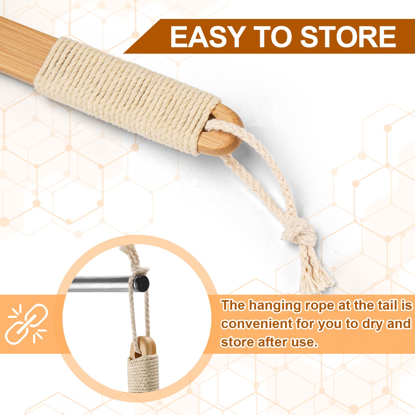 eaxun hanging rope aids air drying and tidy storage after shower