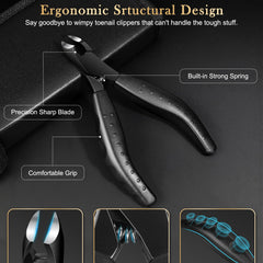 Eaxun ingrown toenail clipper with angled blades for precise trimming