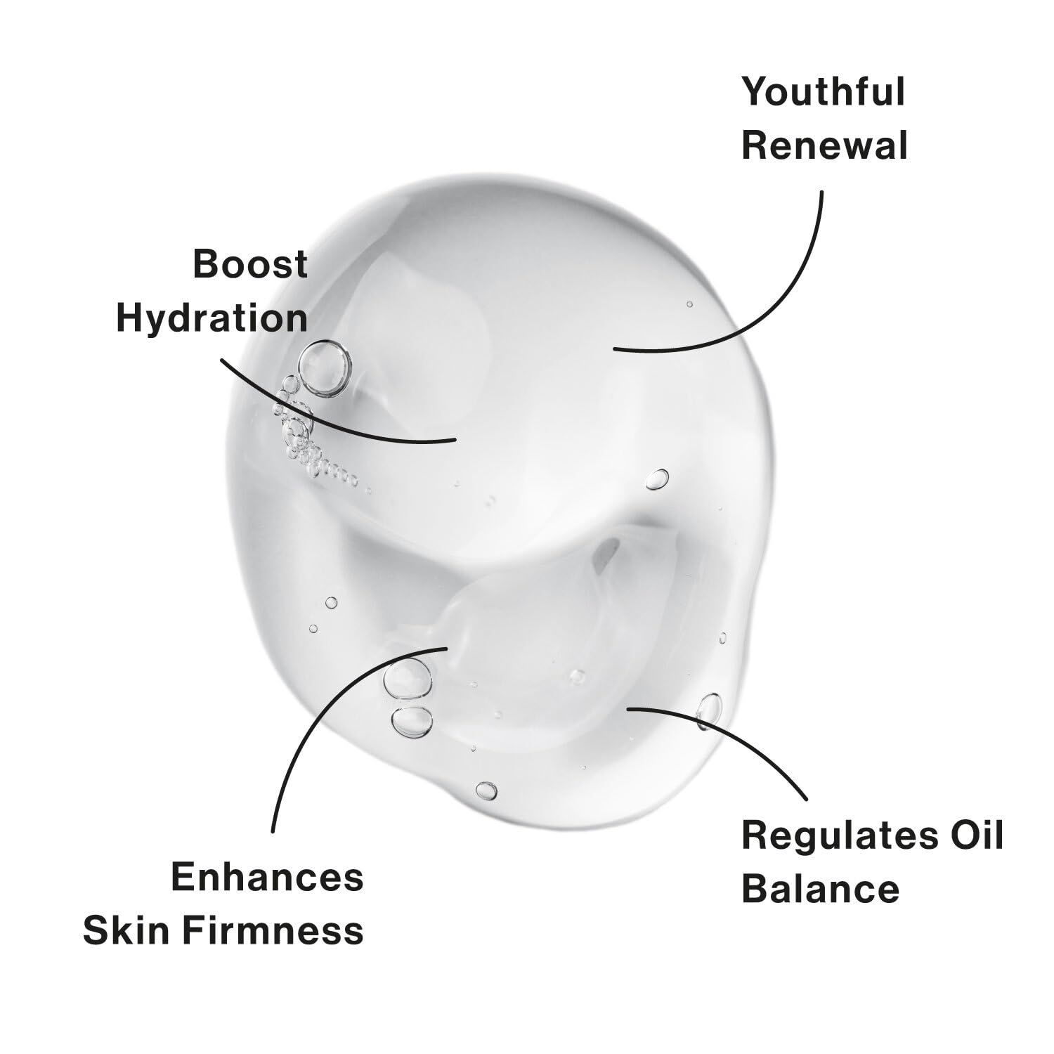 The eb5 Aha Toner application on the face uses a gentle swipe for even coverage.
