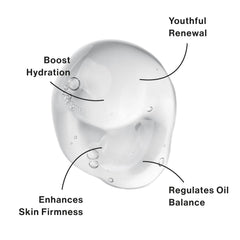 The eb5 Aha Toner application on the face uses a gentle swipe for even coverage.