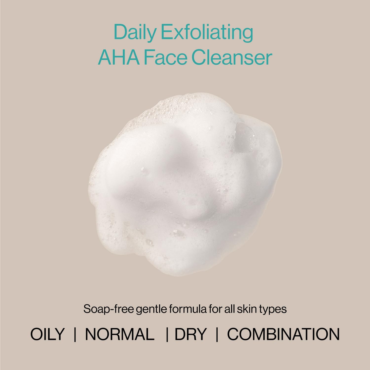 eb5 Exfoliating AHA Cleansing Lotion texture swatch highlights creamy, lightweight daily cleanser.