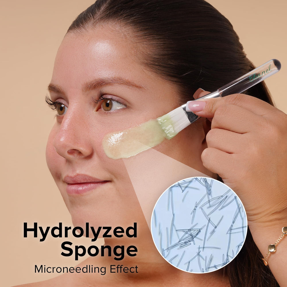 Application brush supports smooth, even mask application.