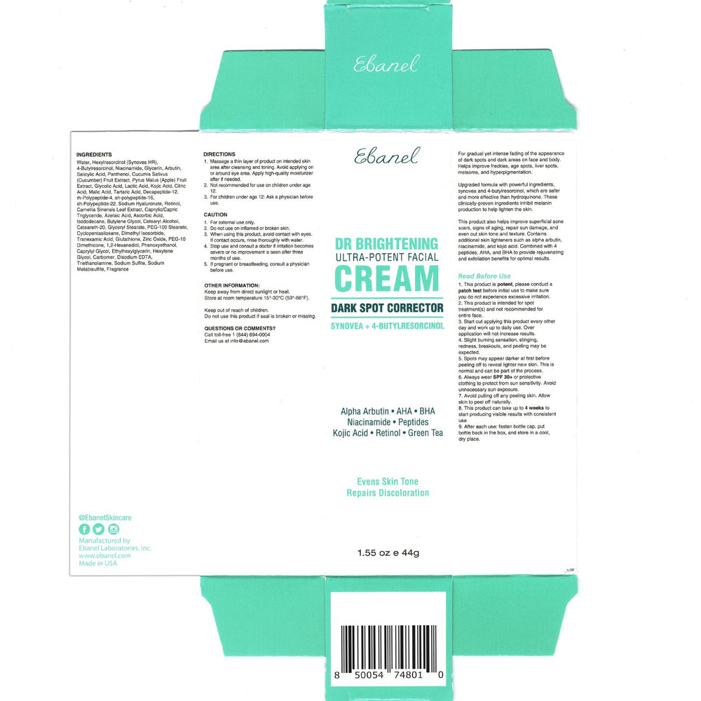 Ebanel Dark Spot Remover cruelty-free and USA-made label emphasis