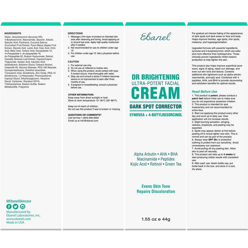 Ebanel Dark Spot Remover on the neck area demonstrates versatile body use
