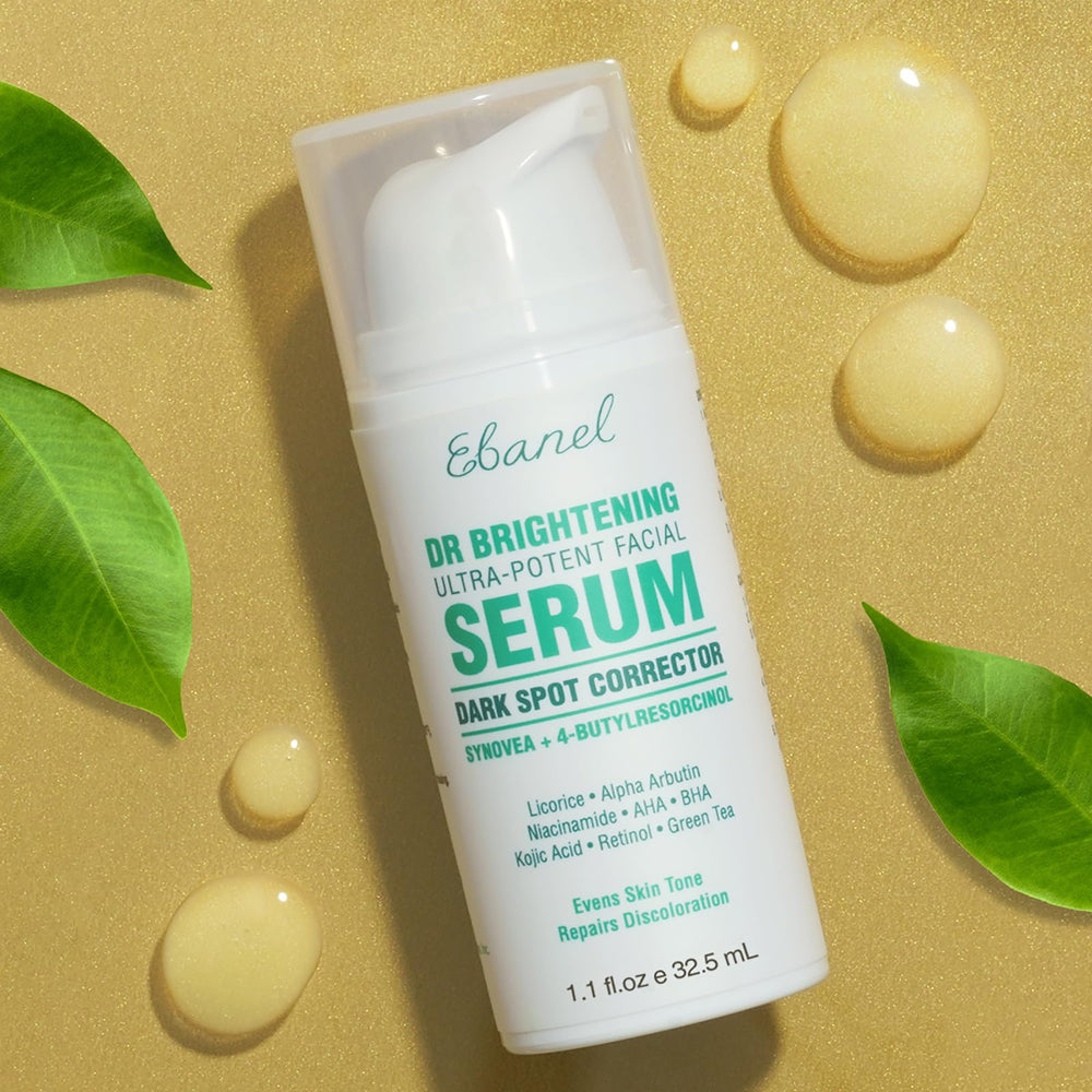Ebanel dark spot serum texture swirl shows creamy consistency ideal for daily use to target uneven tones