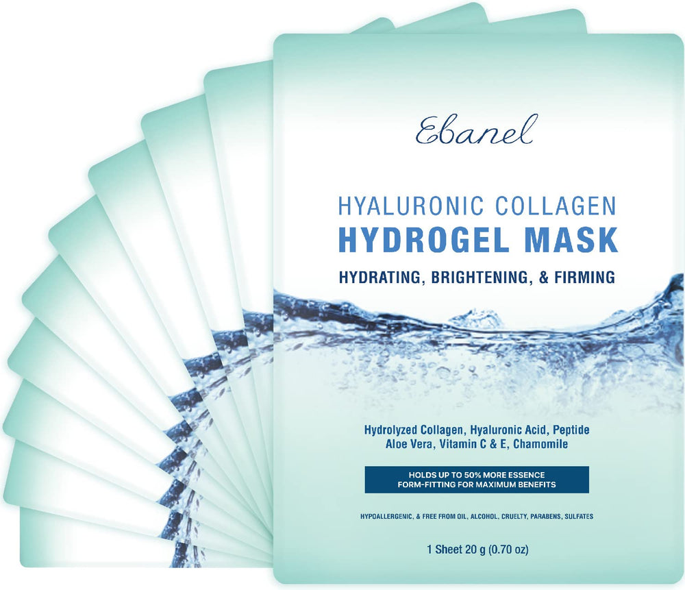 Ebanel hydrogel collagen mask packaging offers premium hydration for at-home spa vibes.