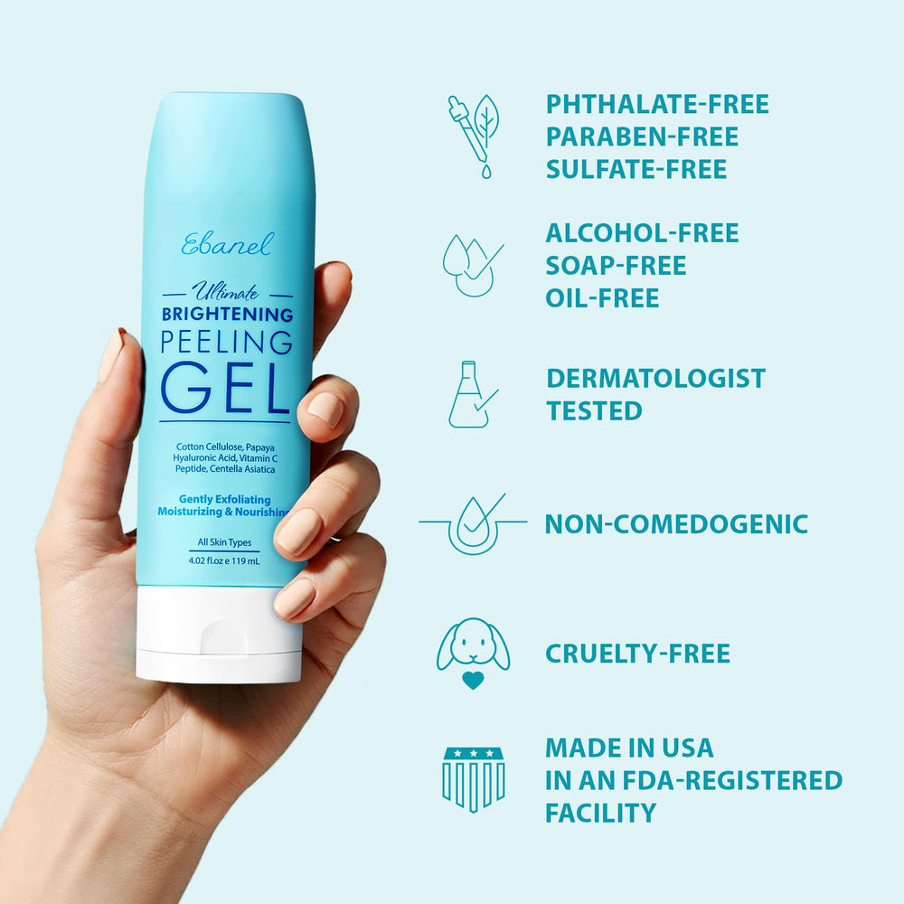 Ebanel Made-in-USA facility ensures quality and safety in exfoliating gel.
