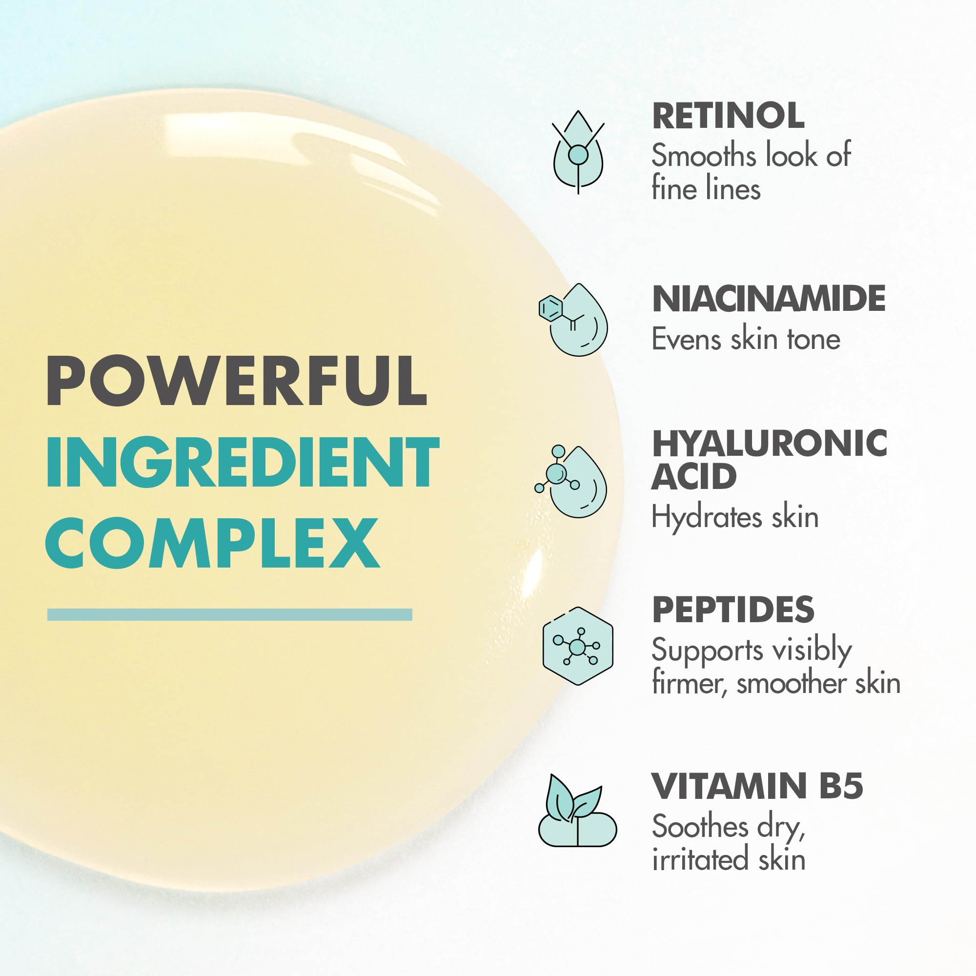 Ebanel retinol serum on hand demonstrates quick absorption for routine use