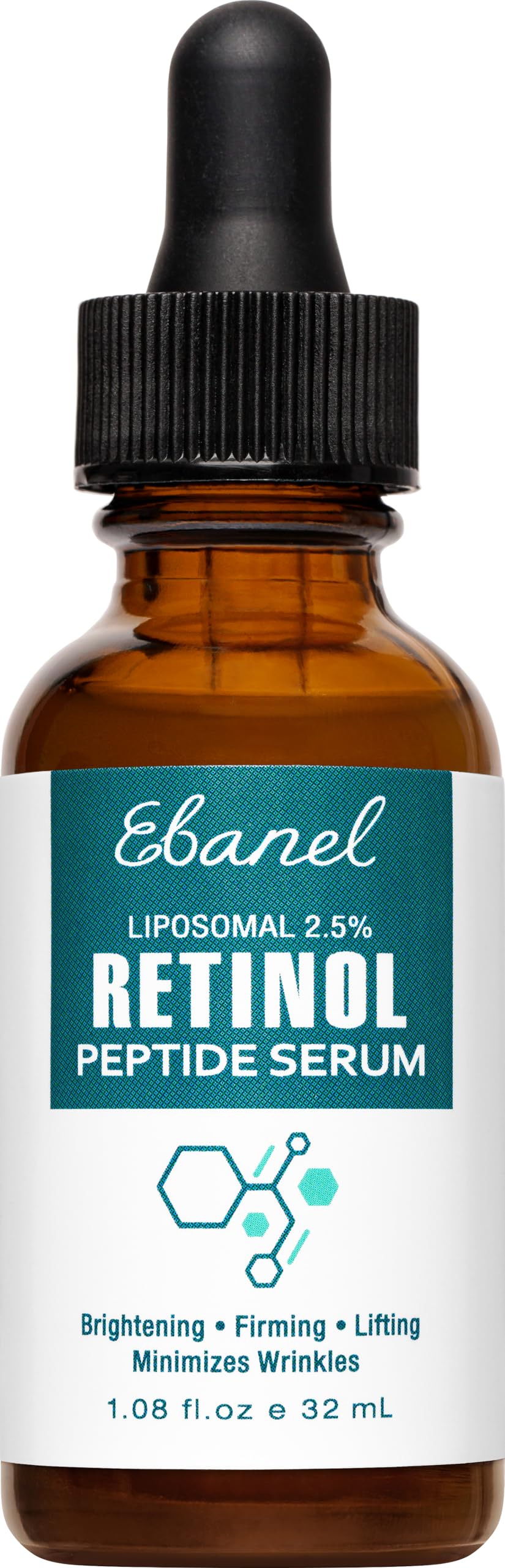 Ebanel retinol serum bottle front showing premium anti-aging care