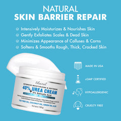Ebanel shea butter and coconut oil provide deep moisture during foot care