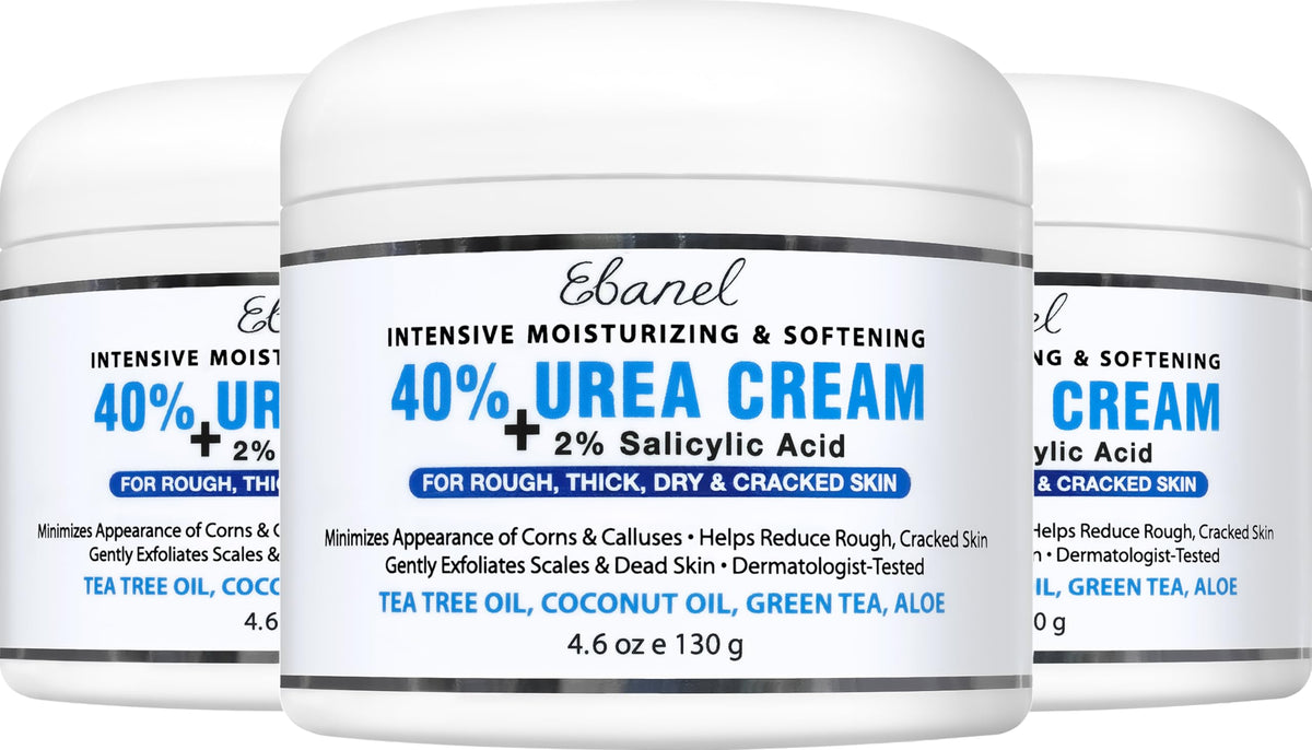 Ebanel urea 40% foot cream in action for moisturized, protected feet