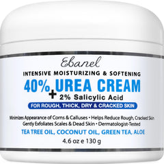 Ebanel Urea Cream 40% packaging showing barrier-repair for dry skin