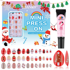 EBANKU Christmas kids nails 72pcs package enables quick festive at-home manicure.