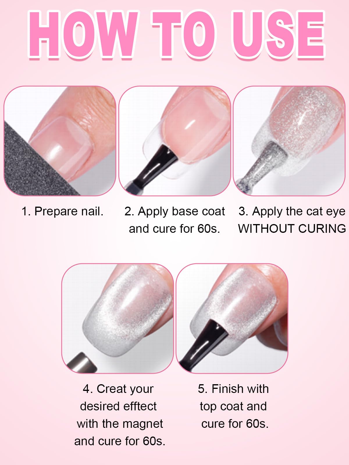 EBANKU portable nail magnet kit fits in your beauty bag for on-the-go styling.