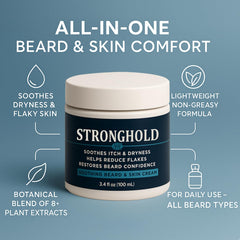 EBEHDOQ Stronghold cream dispenser demonstrates easy, mess-free application for smooth beard skin