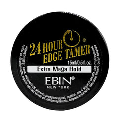 EBIN NEW YORK 24-Hour Edge Tamer bottle top demonstrates long-lasting hold for sleek edges.