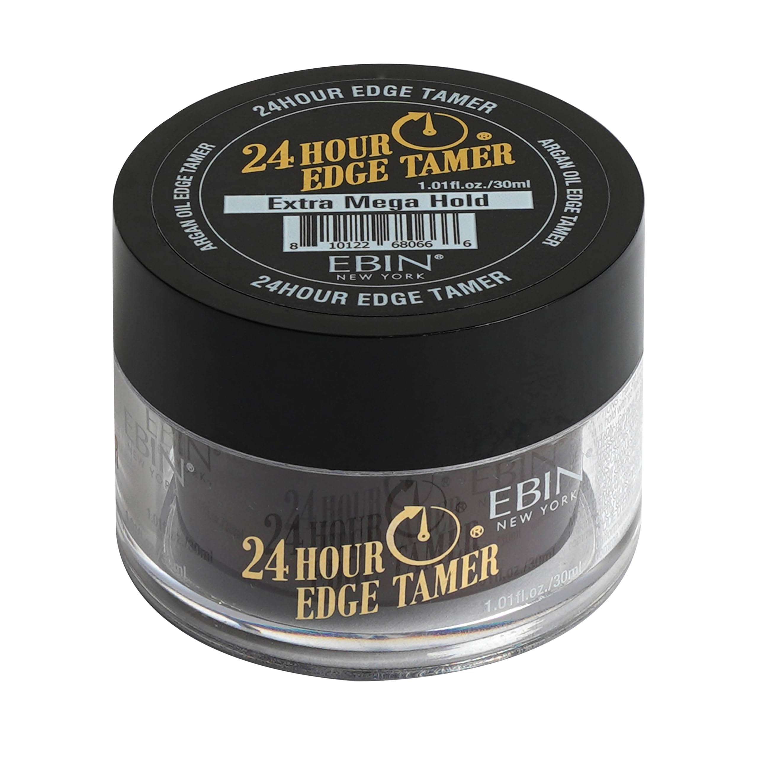 EBIN NEW YORK edge tamer bottle offers 24-hour hold for sleek edges.