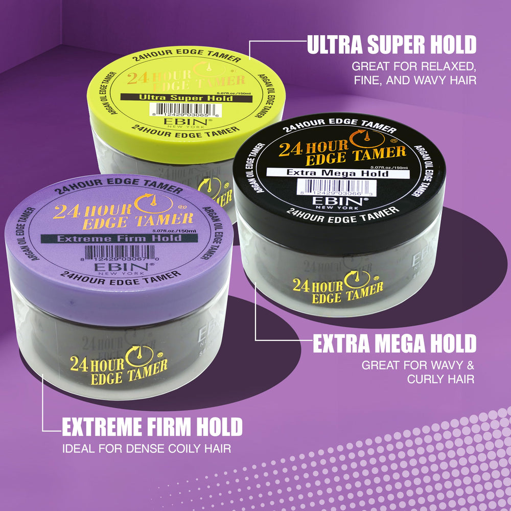 EBIN NEW YORK edge tamer works on all hair types.