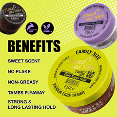 EBIN NEW YORK edge tamer delivers smooth finish and natural shine.