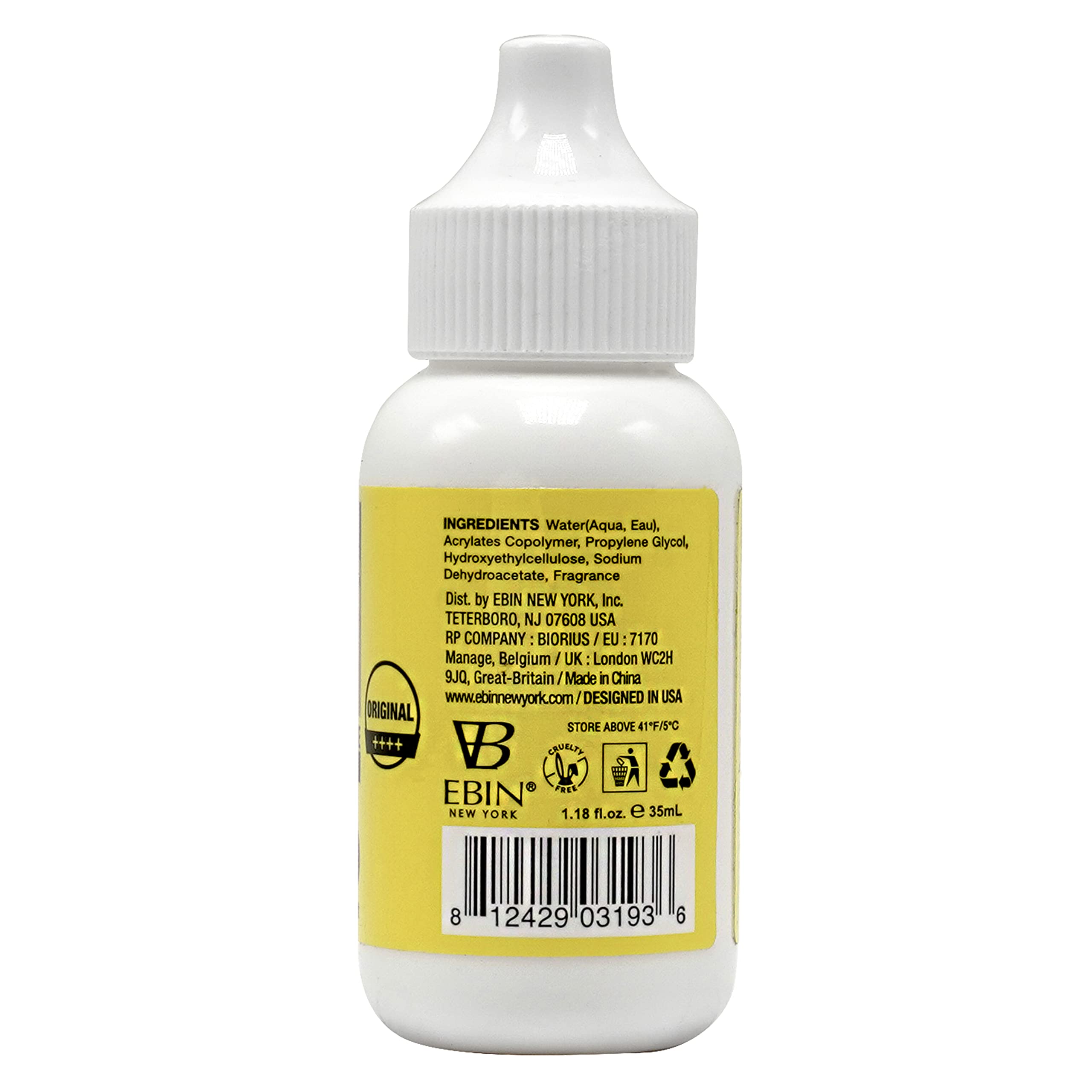 EBIN NEW YORK Wonder Lace Bond Wig Adhesive bottle shows easy-to-use packaging for convenient prep