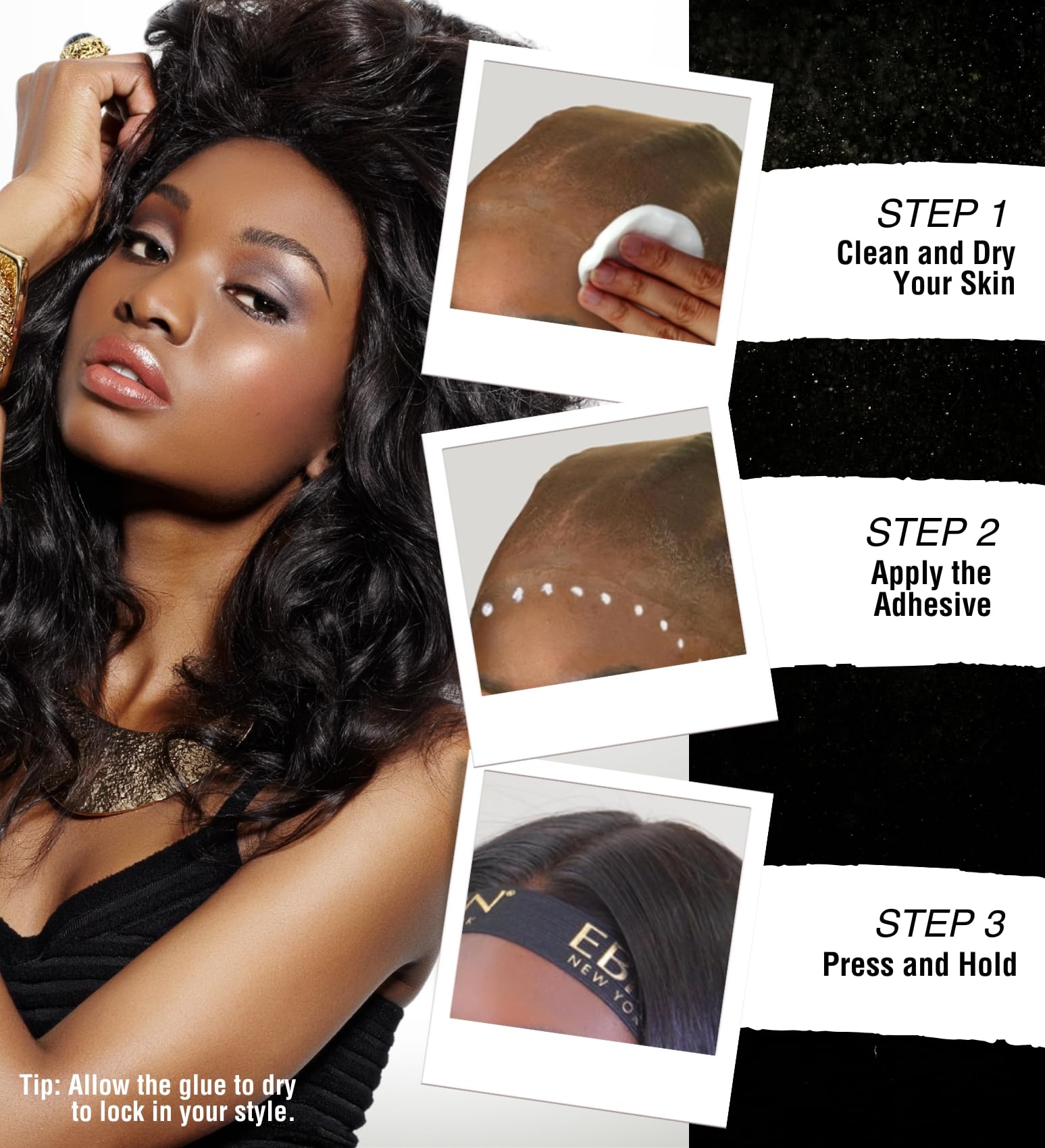 EBIN NEW YORK Wonder Lace Bond Wig Adhesive cruelty-free and vegan for conscious styling