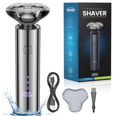 eboboin electric razor 3d floating head closeup for precise contour shaving