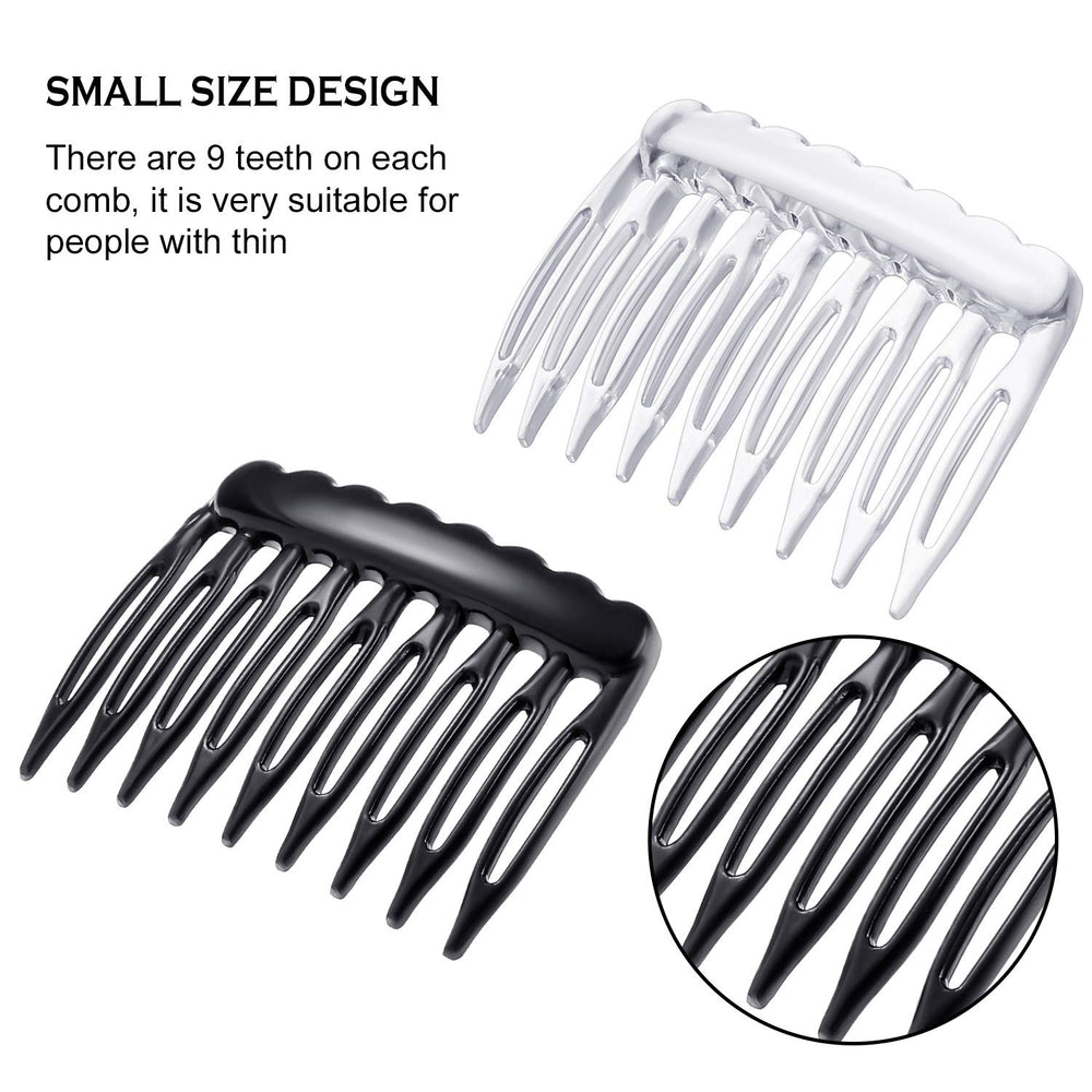EBOOT side comb with 9 teeth provides firm grip for thin hair.