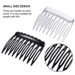 EBOOT side comb with 9 teeth provides firm grip for thin hair.