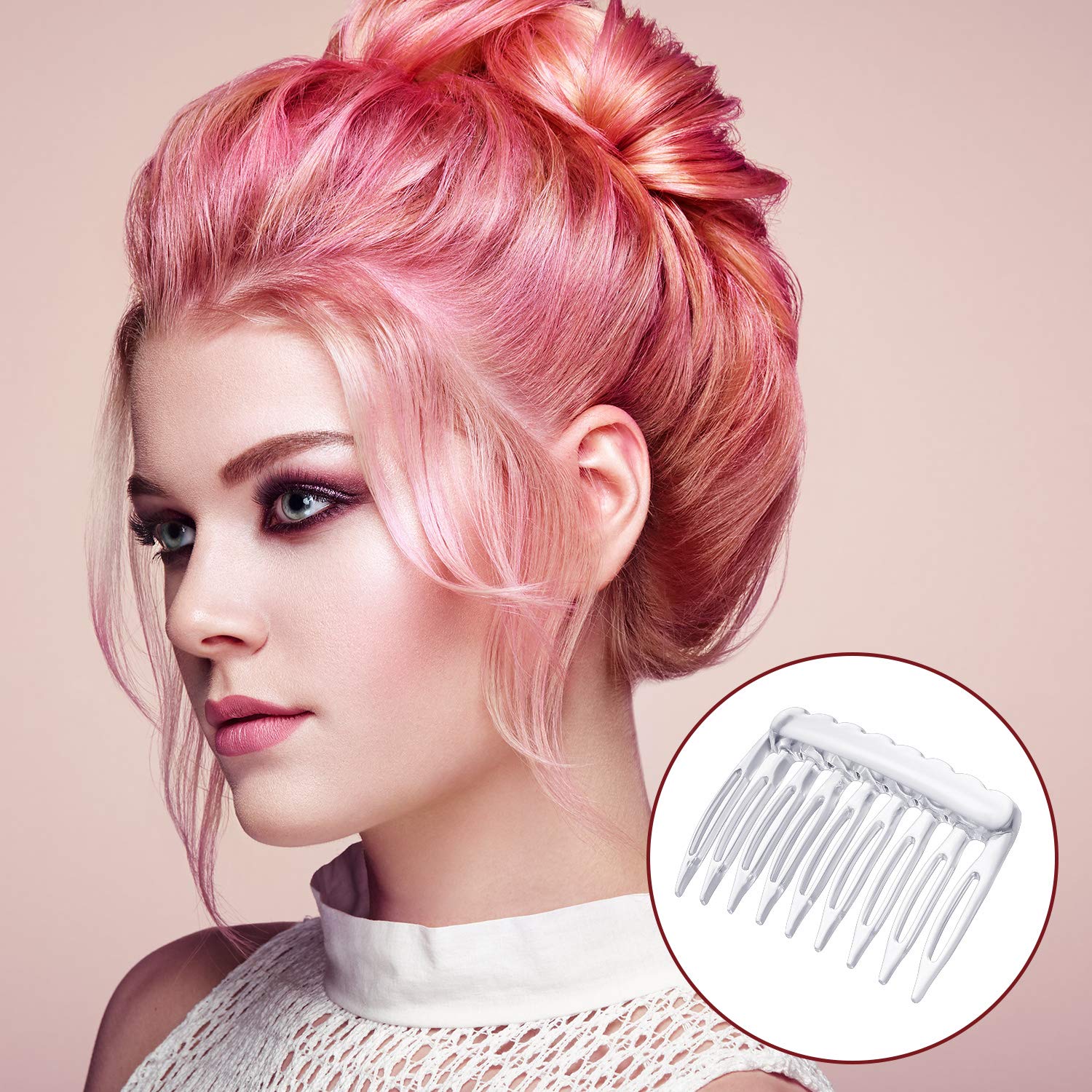 EBOOT bridal veil comb showcases sparkle while keeping hair in place.