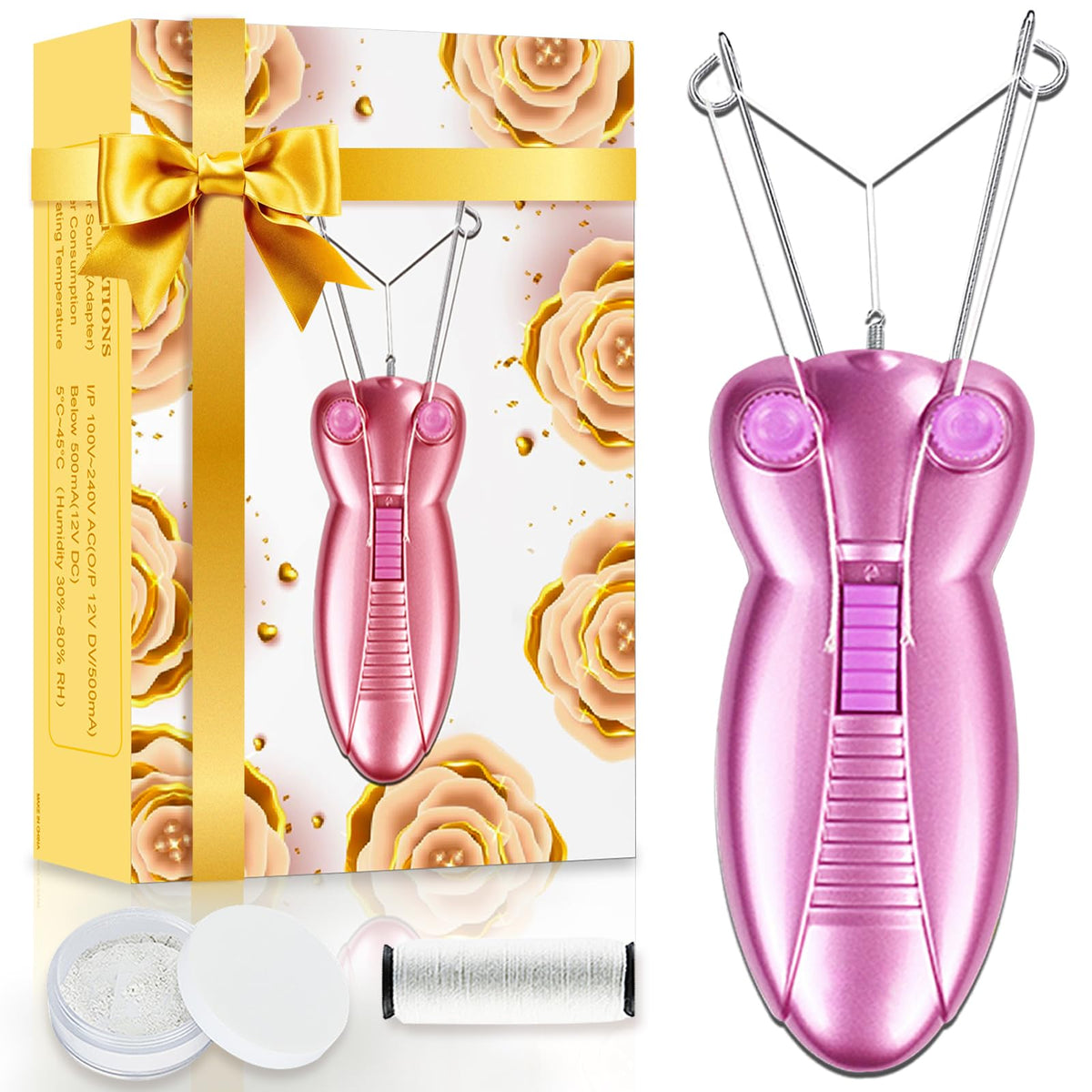 EC VISION electric women's facial hair remover closeup highlighting gentle, precise removal