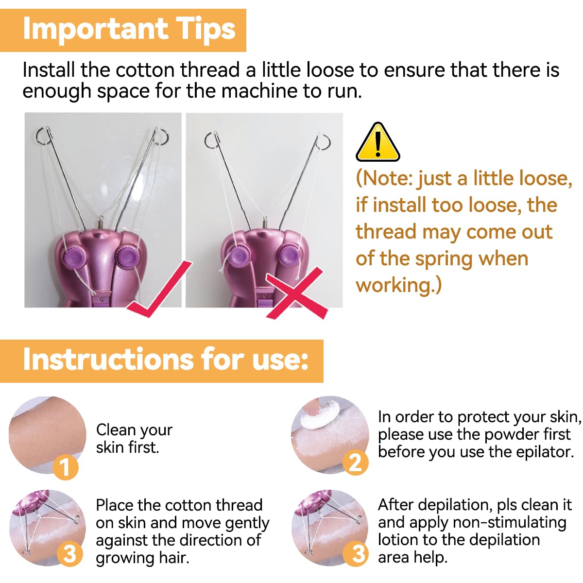 EC VISION skin-friendly threading system in pink for irritation-free routine