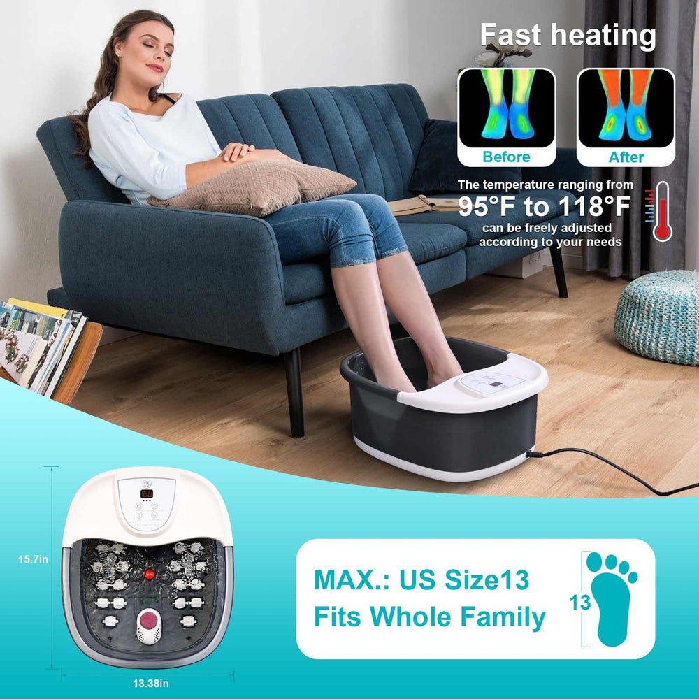 ECARBME Foot Spa 22 Rollers: targeted massage to rejuvenate tired arches.