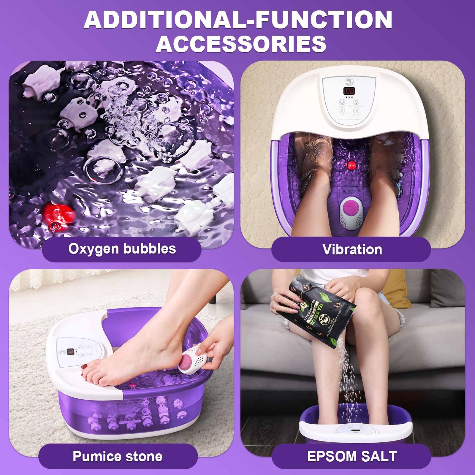 ECARBME bubbles and vibration provide a gentle spa-like foot massage