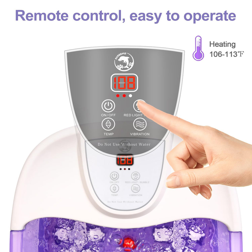 ECARBME built-in pedicure stone aids light callus care during soaks