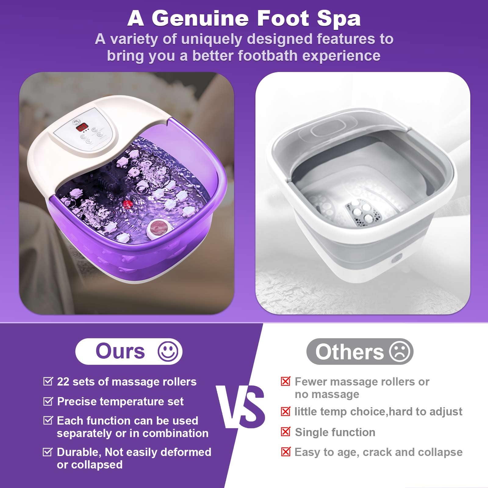 ECARBME removable 22 massage rollers target tired soles and arches
